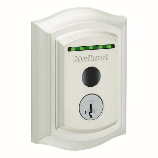 Halo Touch Traditional Fingerprint Deadbolt , Built-in Wifi and SmartKey Backup Satin Nickel Finish